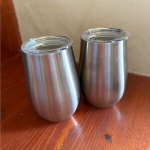 Pair of Stainless Steel insulated Wine Tumblers